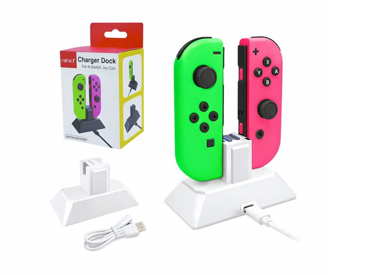 CARGADOR PARA MANDOS DE NINTENDO SWITCH Y OLED BASE DE CARGA JOYCONS - 1