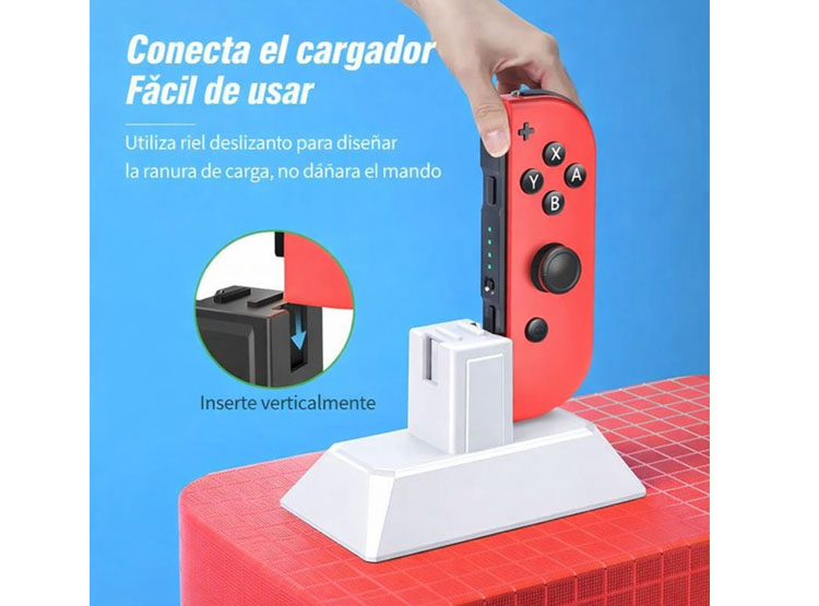 CARGADOR PARA MANDOS DE NINTENDO SWITCH Y OLED BASE DE CARGA JOYCONS - 2