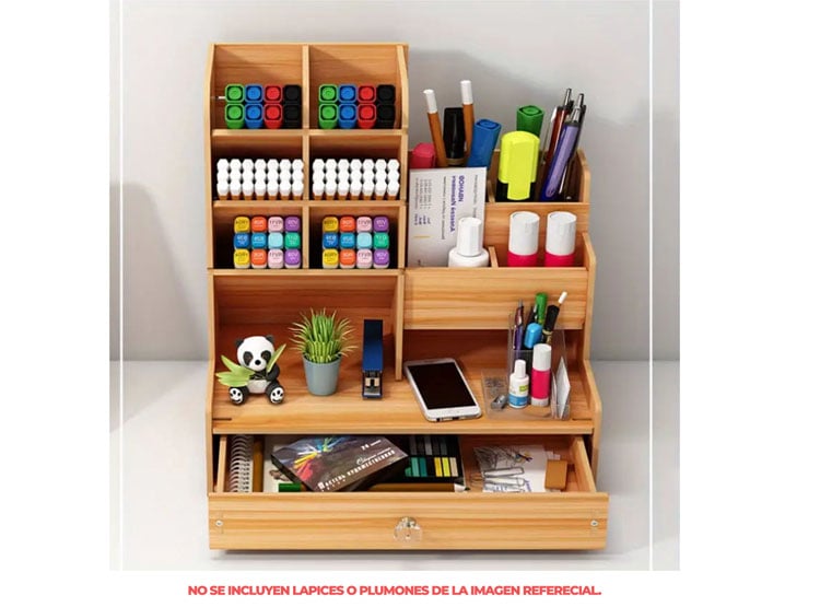 ORGANIZADOR DE ESCRITORIO OFICINA ESTUDIO MDF MADERA PARA ARMAR - 4