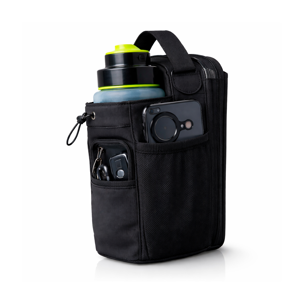 BOLSO MAGNÉTICO PARA GYM PORTA BOTELLA CELULAR TOALLA LLAVES - 1