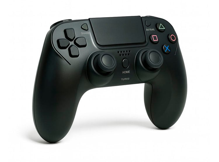 CONTROL GAMEPAD PARA PLAY 4 PS4 Y PC INALÁMBRICO CON VIBRACIÓN NEGRO - 1