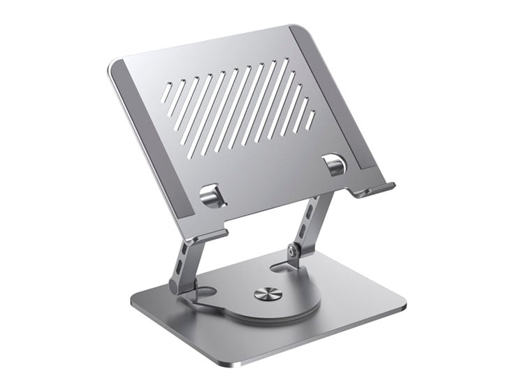SOPORTE AJUSTABLE METÁLICO PARA LAPTOP Y TABLET GIRATORIO 360° - 1