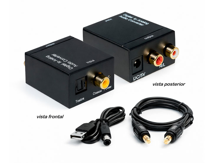 ADAPTADOR CONVERTIDOR DE AUDIO DIGITAL A ANALÓGICO RCA COAXIAL - 1