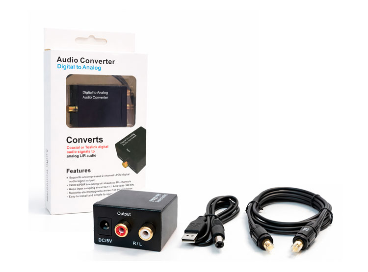 ADAPTADOR CONVERTIDOR DE AUDIO DIGITAL A ANALÓGICO RCA COAXIAL - 2