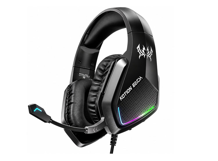 AURICULARES AUDIFONOS HEADSET RGB BLACK KOTION EACH G5000 - 1