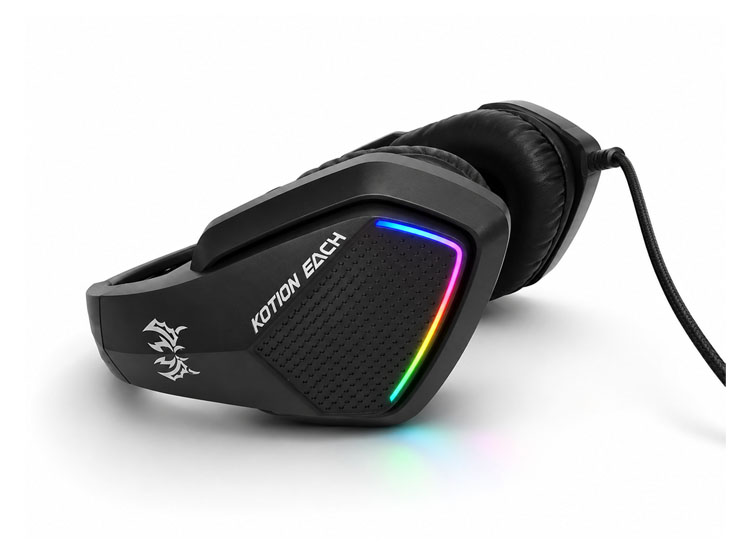 AURICULARES AUDIFONOS HEADSET RGB BLACK KOTION EACH G5000 - 5