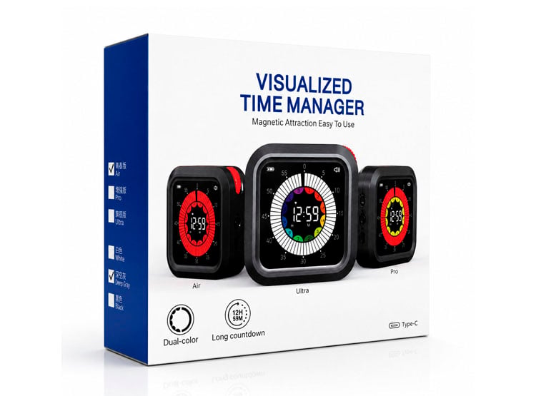 POMODORO DIGITAL INTELIGENTE CON PANTALLA LED PARA PRODUCTIVIDAD Y ENFOQUE - 6