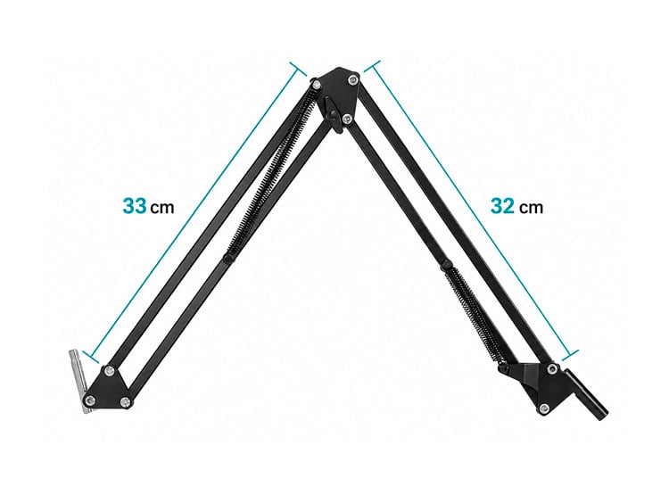 SOPORTE DE BRAZO AJUSTABLE PARA TABLET Y CELULAR DE ESCRITORIO - 3