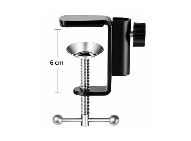 SOPORTE DE BRAZO AJUSTABLE PARA TABLET Y CELULAR DE ESCRITORIO - 4