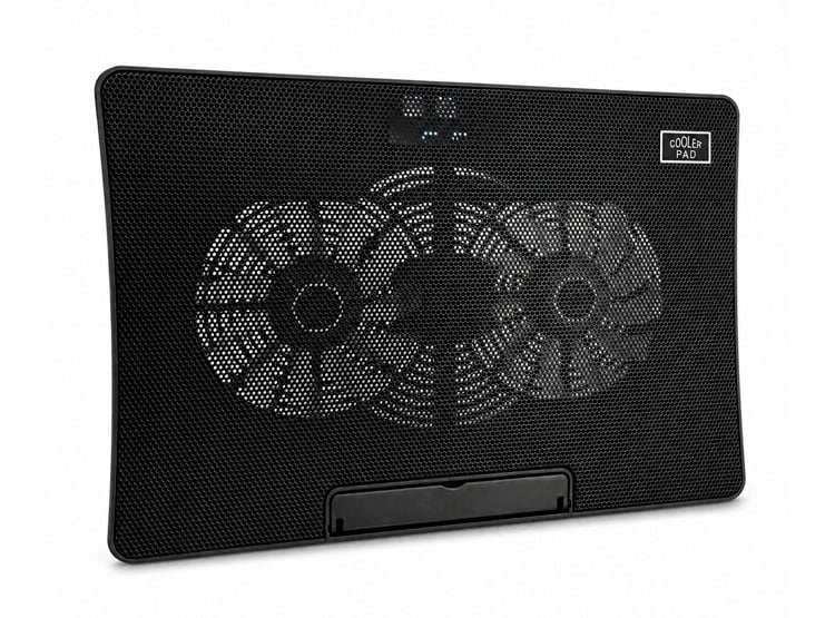 BASE SOPORTE PARA LAPTOP NOTEBOOK HASTA 17' CON DOBLE VENTILACIÓN COOLER LED AZUL - 4