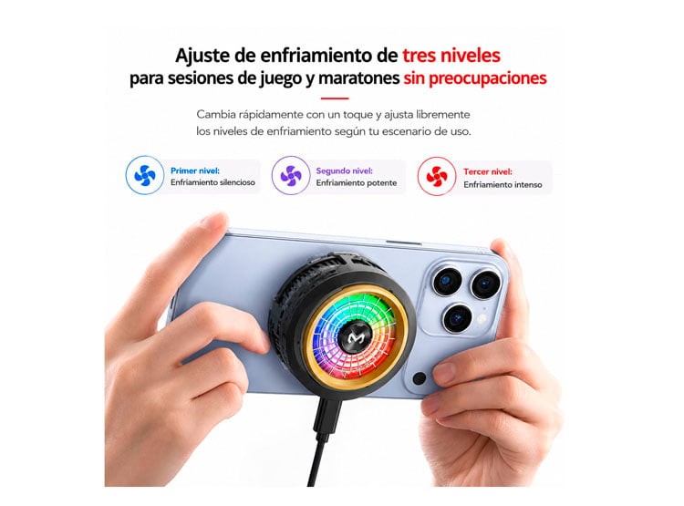 COOLER VENTILADOR PARA TELEFONO MEMO CX20 CONGELADOR ALTA POTENCIA CON REGULADOR DE TEMPERATURA - 3
