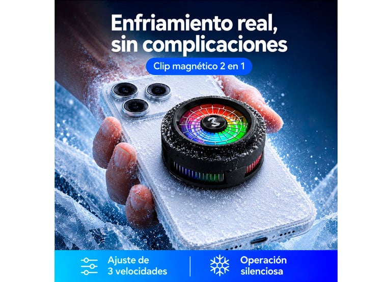 COOLER VENTILADOR PARA TELEFONO MEMO CX20 CONGELADOR ALTA POTENCIA CON REGULADOR DE TEMPERATURA - 4