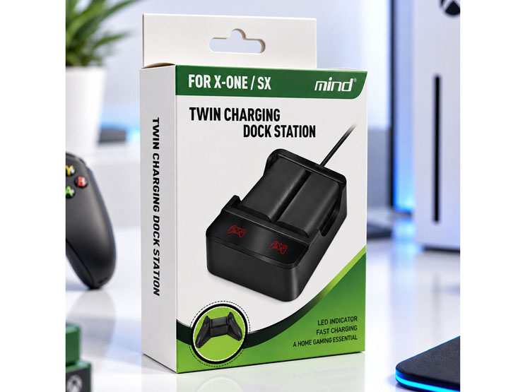 KIT DE CARGA DUAL XBOX ONE Y SERIES X/S CON 2 BATERIAS RECARCABLES - 4