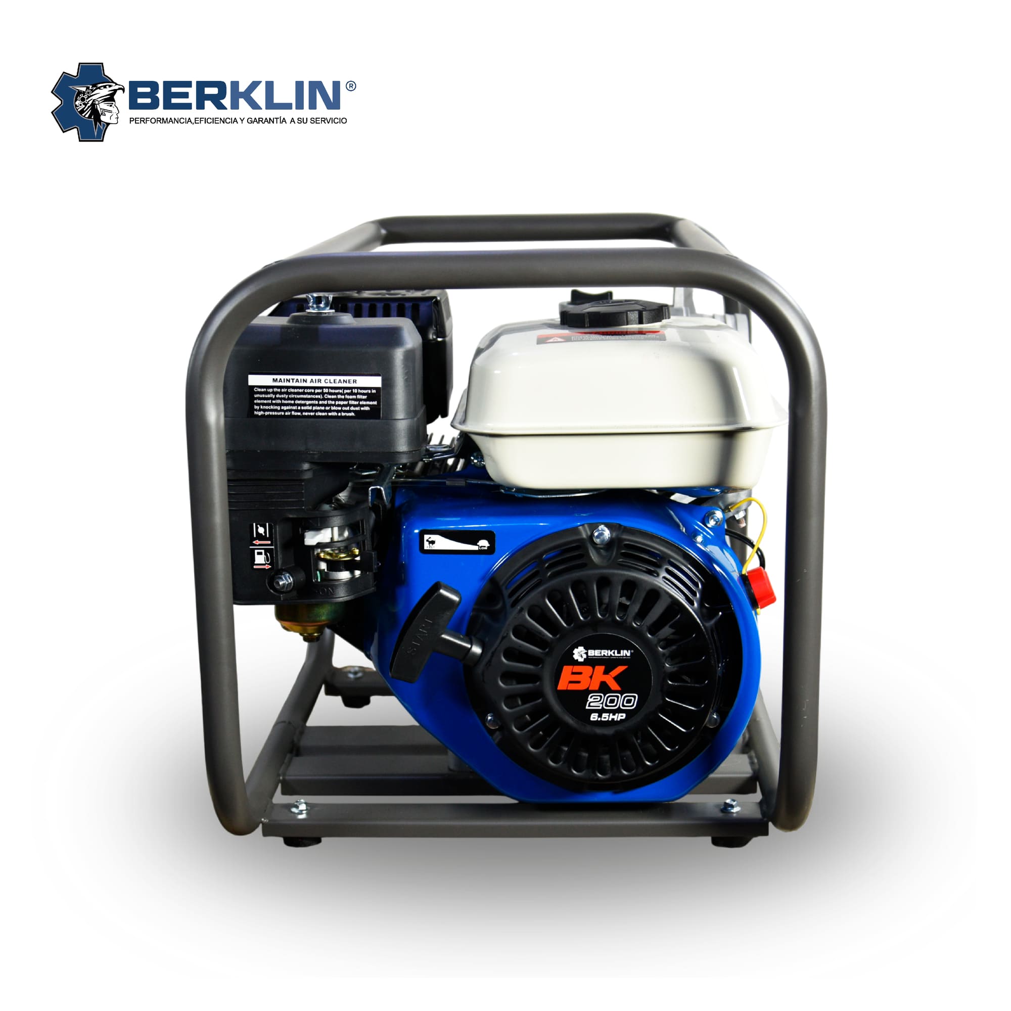 MOTOBOMBA BERKLIN BKL-20CXY GASOLINA 2 PULGADAS SUCCION SALIDA 6.5 HP - 3
