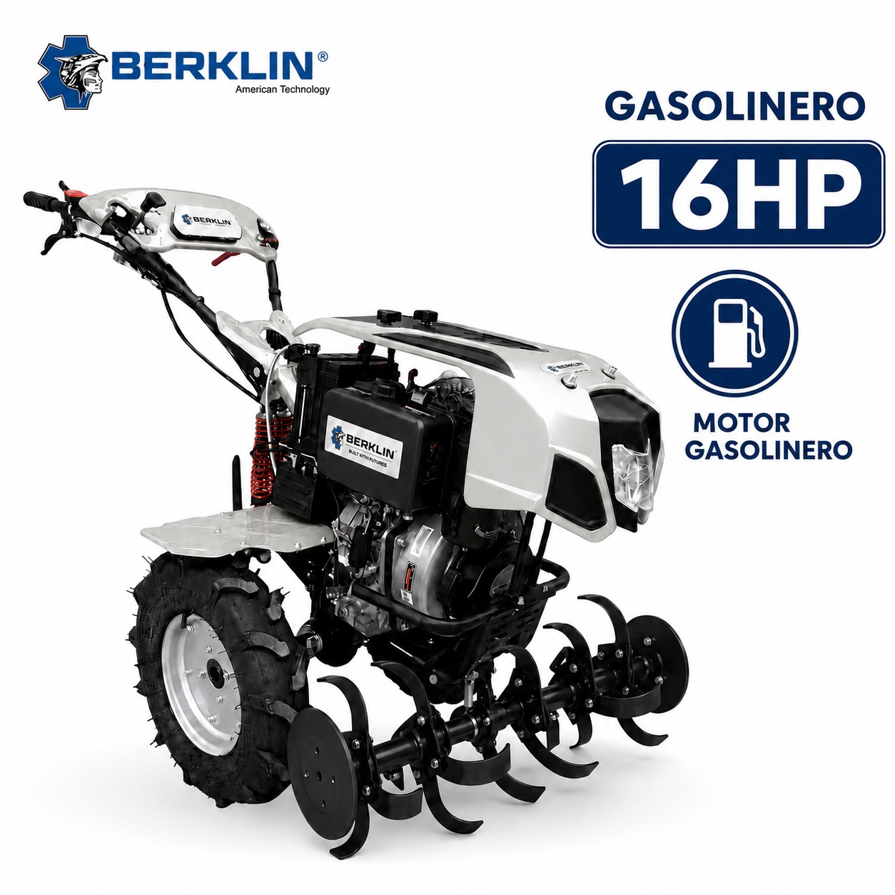 MOTOCULTOR CON MOTOR GASOLINERO DE 16 HP - 1