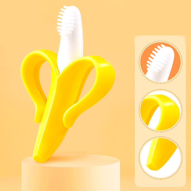 MORDEDOR BANANA DE SILICONA PARA BEBÉS CON ESTUCHE - 6