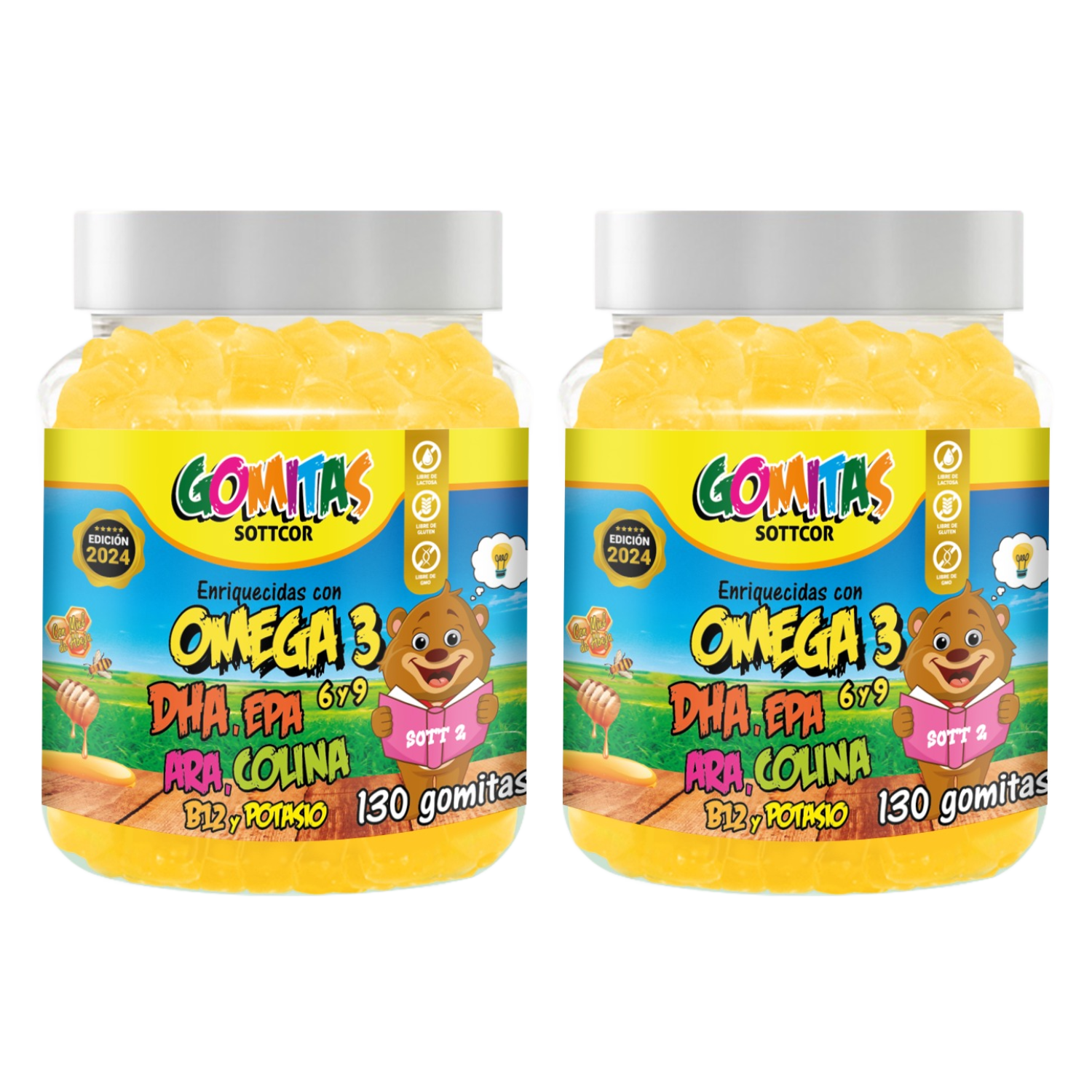 OMEGA PARA NIÑOS GOMITAS SOTTCOR 100G NARANJA X2 - 1