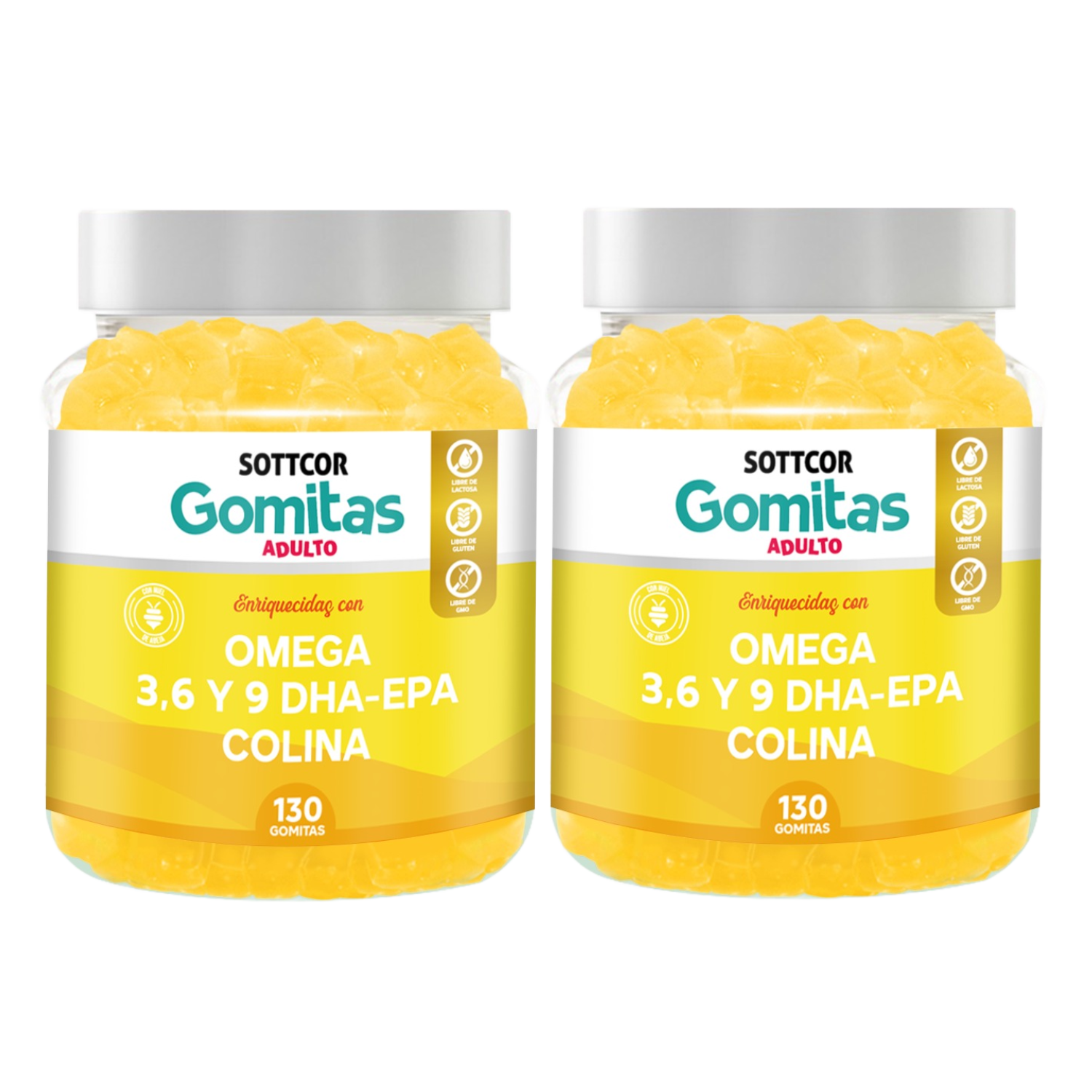 OMEGA PARA ADULTOS GOMITAS SOTTCOR 100GR NARANJA X2 - 1