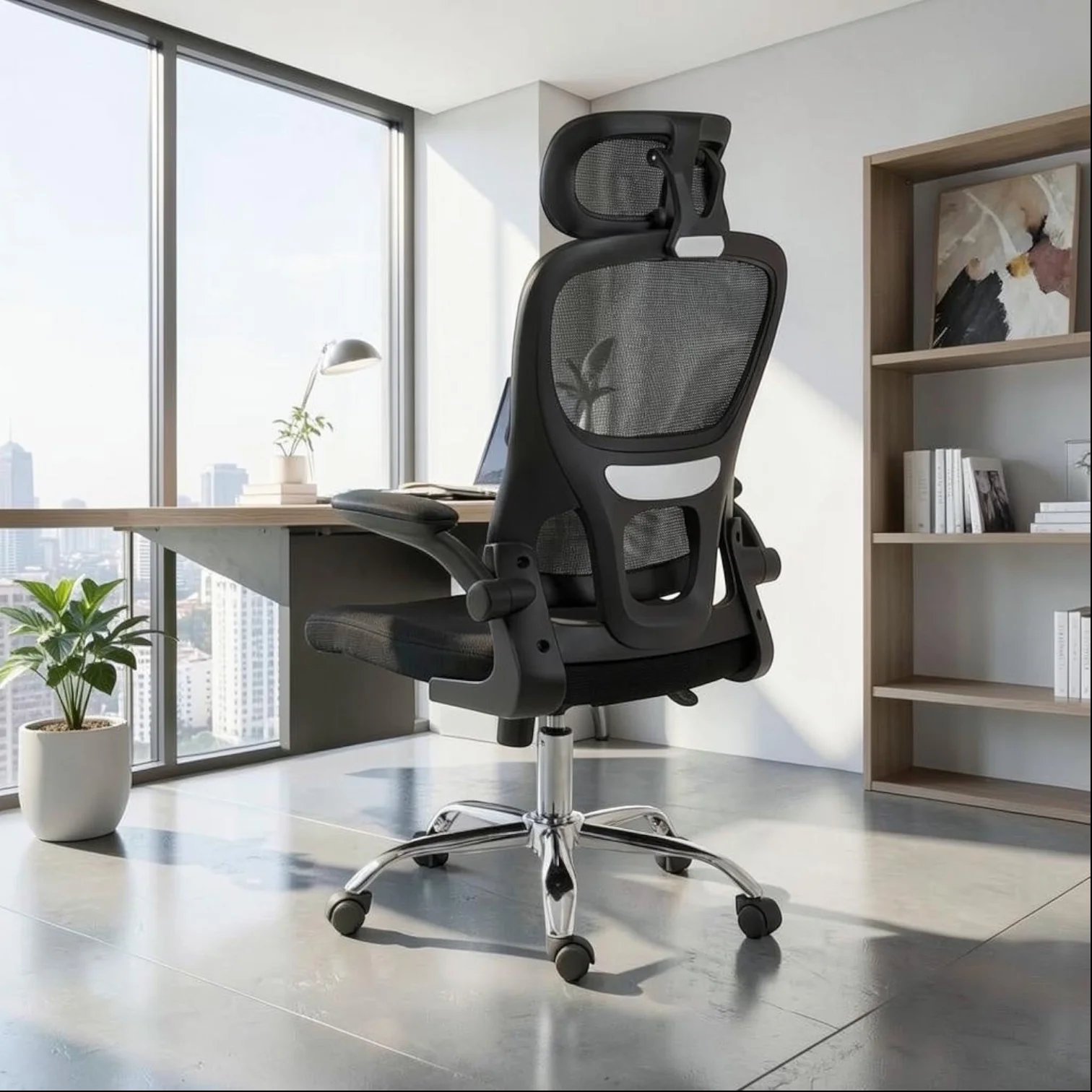 SILLA DE OFICINA GERENCIAL TITÁN - NEGRO - 5