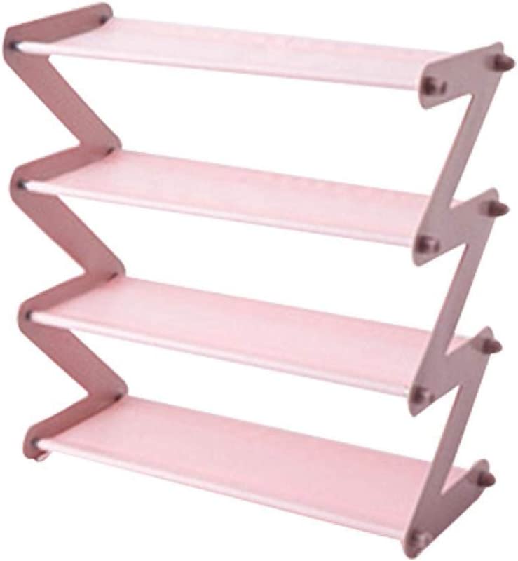 ORGANIZADOR DE CALZADOS MULTIUSO ZAPATERO DE 4 NIVELES ROSADO - 2