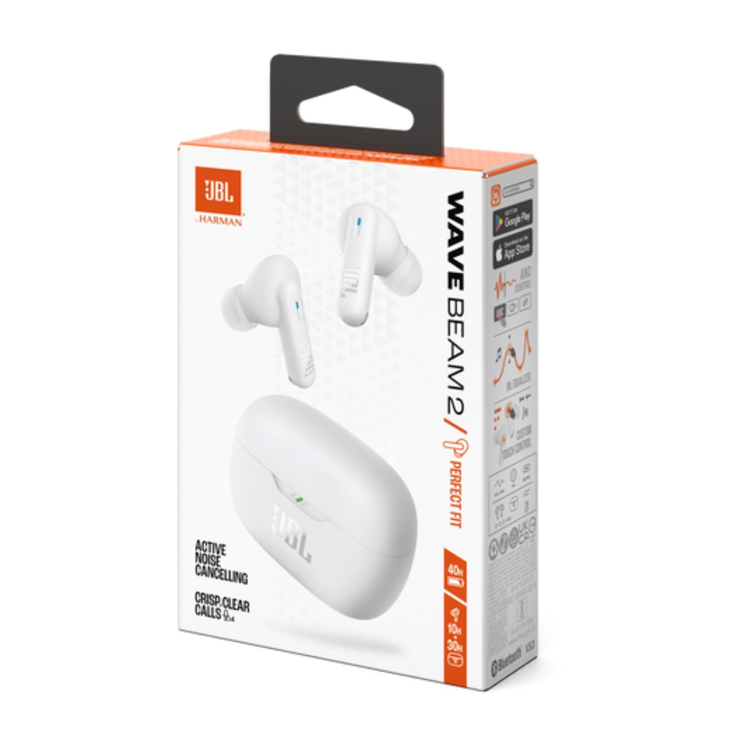 AUDÍFONOS BLUETOOTH JBL WAVE BEAM 2 TWS PURE BASS BLANCO - 3