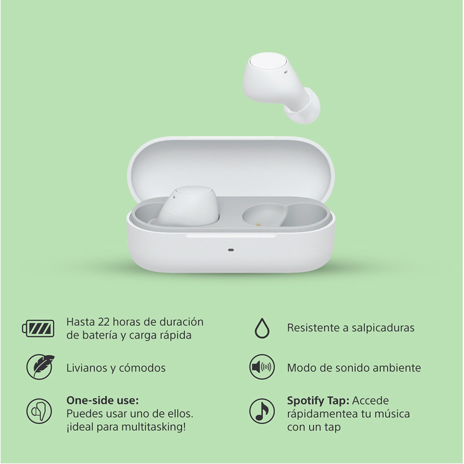 AUDÍFONOS BLUETOOTH SONY WF-C510 TRUE WIRELESS BLANCO - 3