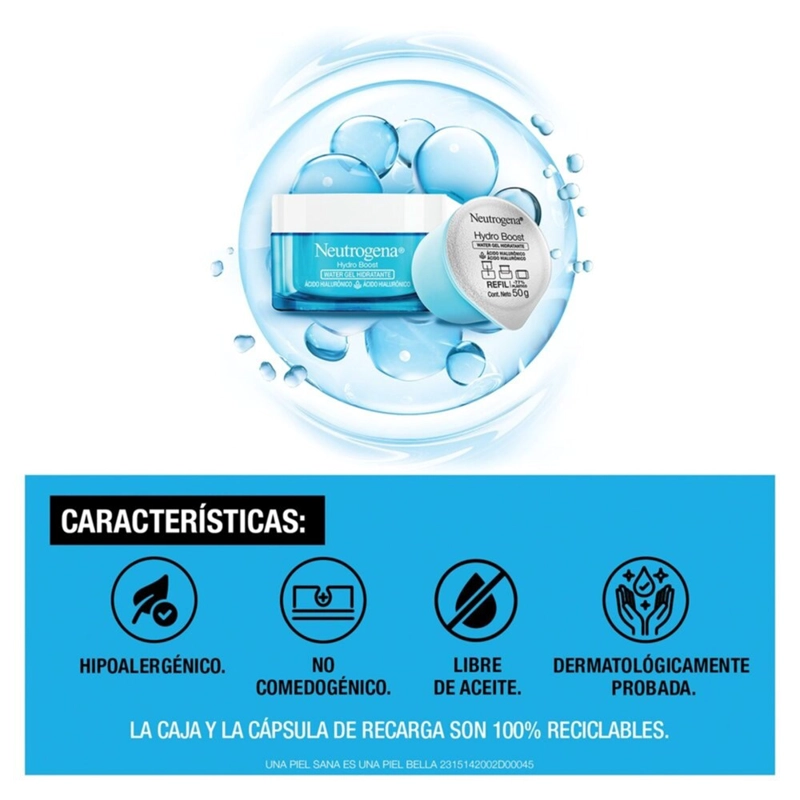 CREMA FACIAL REFILL HIDRATANTE NEUTROGENA 50GR CON ÁCIDO HIALURÓNICO - 4