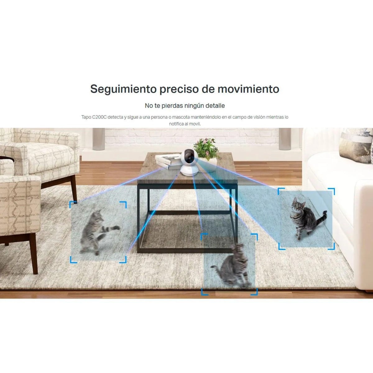 CÁMARA DE SEGURIDAD WI-FI TAPO C200 GIRATORIA 360° 1080P FULL HD BLANCO - 3