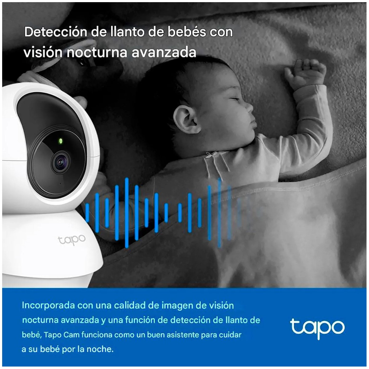 CÁMARA DE SEGURIDAD WI-FI TAPO C200 GIRATORIA 360° 1080P FULL HD BLANCO - 4