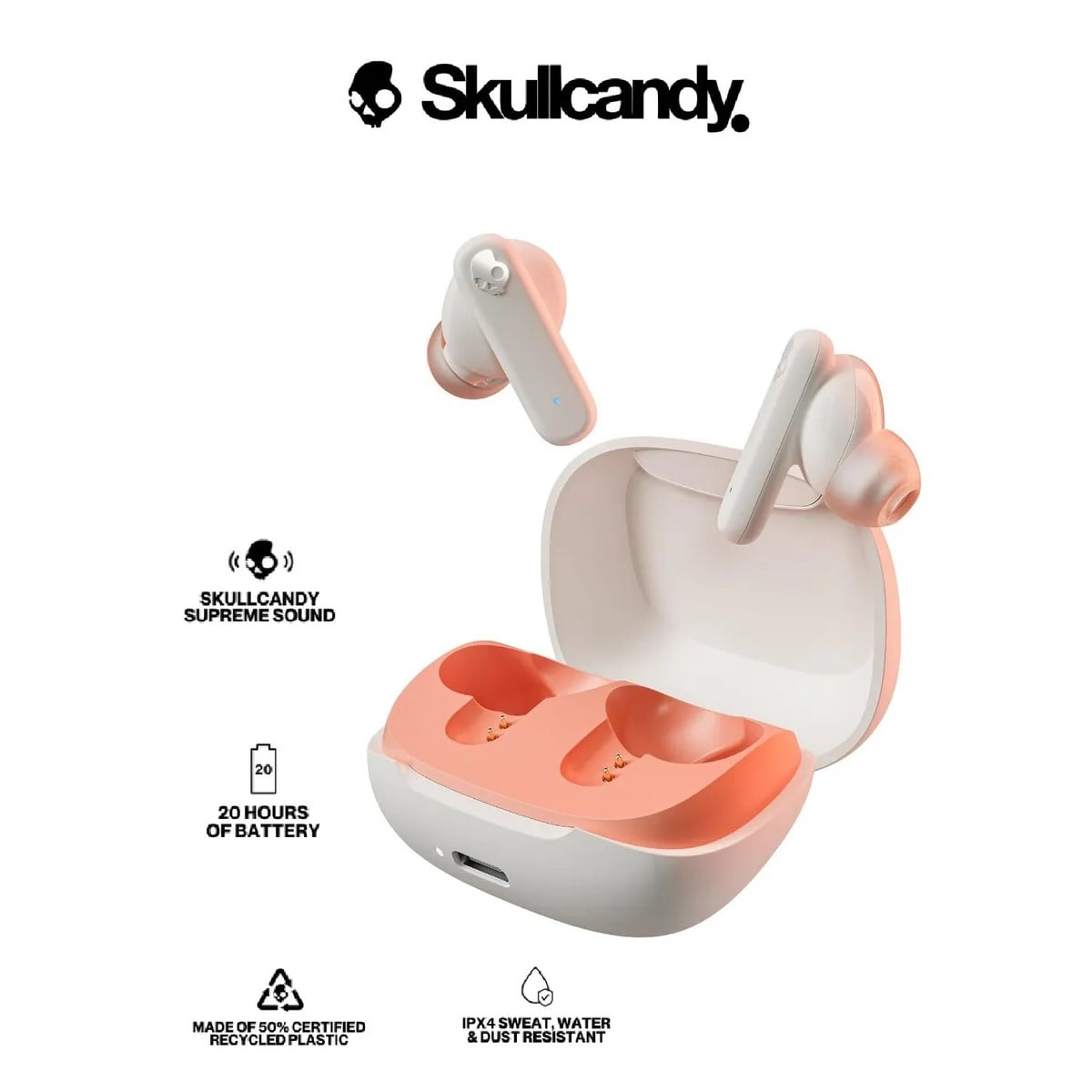 SKULLCANDY SMOKIN BUDS AUDIFONOS BLUETOOTH TWS BONE - 1