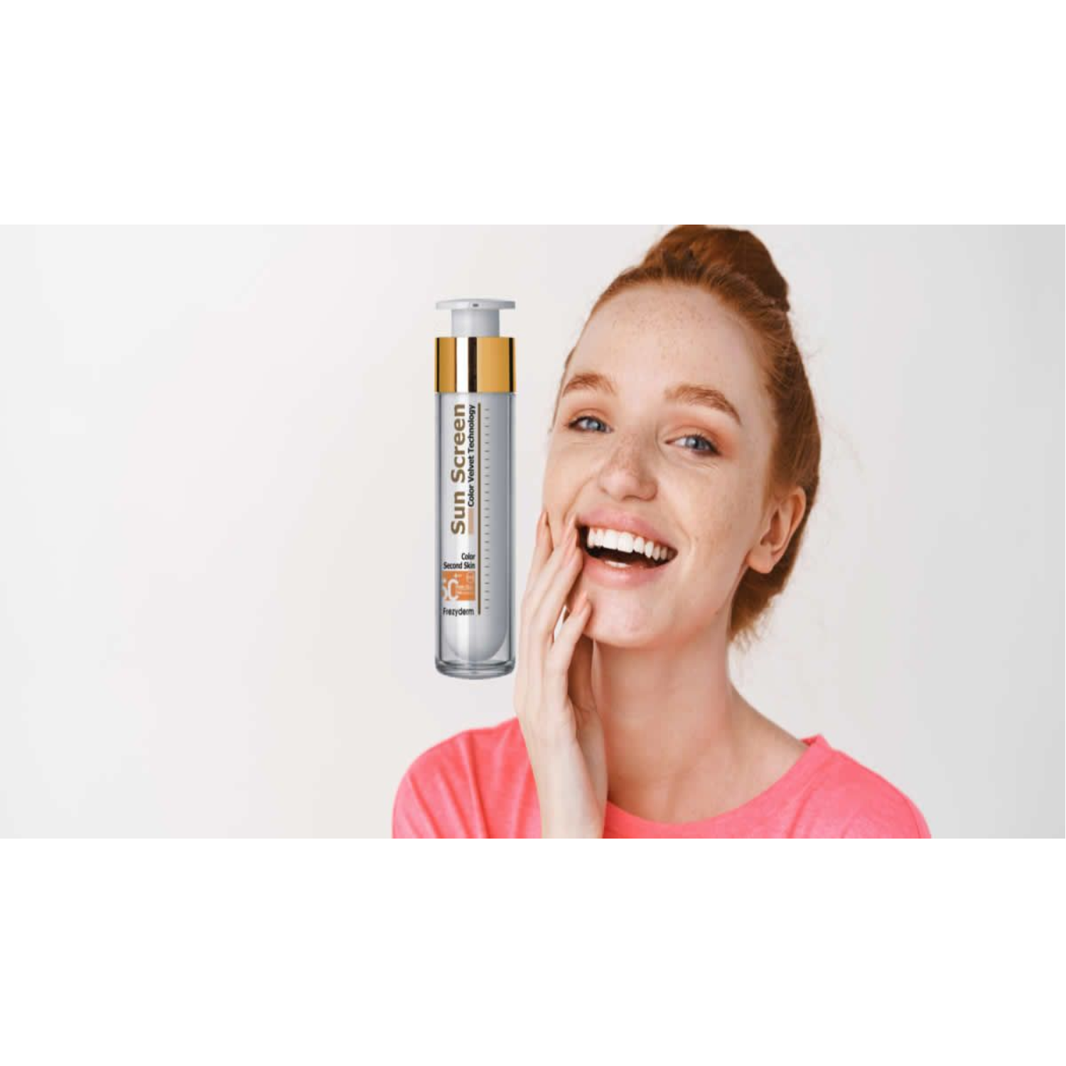 PACK X2 FREZYDERM FOTOPROTECTOR SUN SCREEN 50ML  SIN COLOR + RODILLO FACIAL HIELO PARA ROSTRO - 2