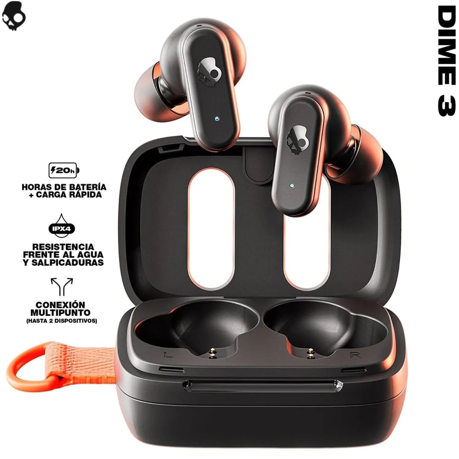 SKULLCANDY DIME 3 AUDIFONOS MINI BLUETOOTH 5.3 TRUE WIRELESS 20 HORAS - 1