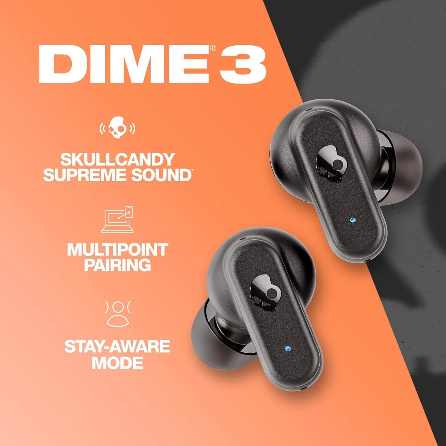 SKULLCANDY DIME 3 AUDIFONOS MINI BLUETOOTH 5.3 TRUE WIRELESS 20 HORAS - 2