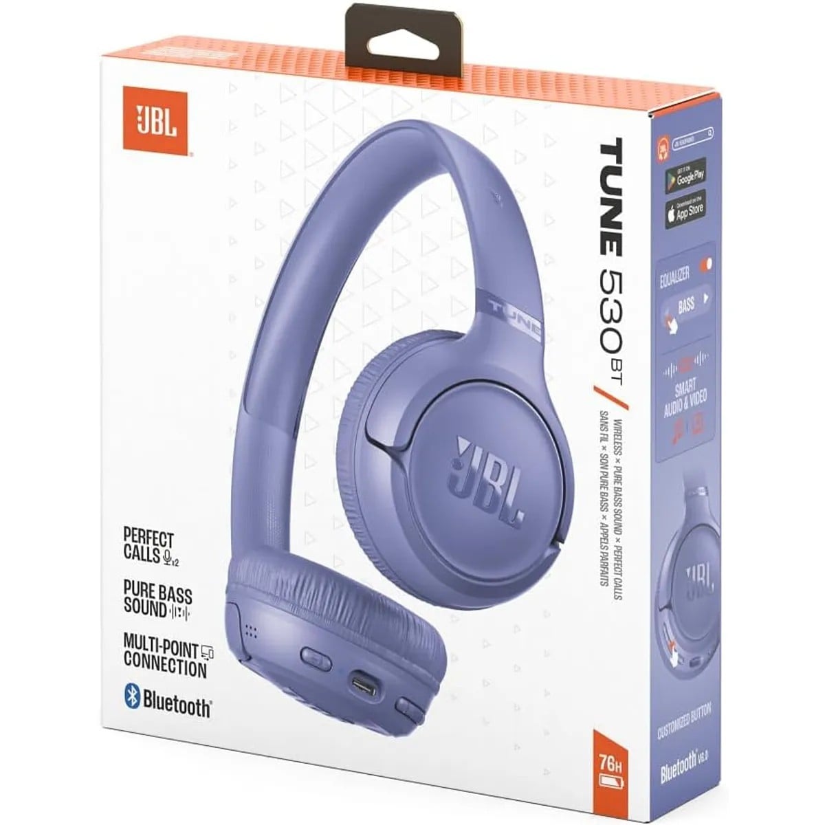 JBL TUNE 530BT WIRELESS ON-EAR BLUETOOTH HEADPHONES - MORADO - 1