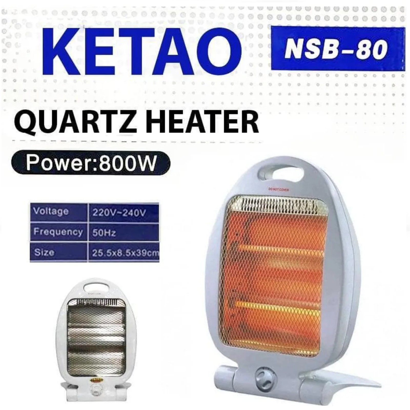 CALENTADOR CALEFACTOR PARA MESA DE CUARZO PORTÁTIL AJUSTABLE POTENCIA 800W - 2