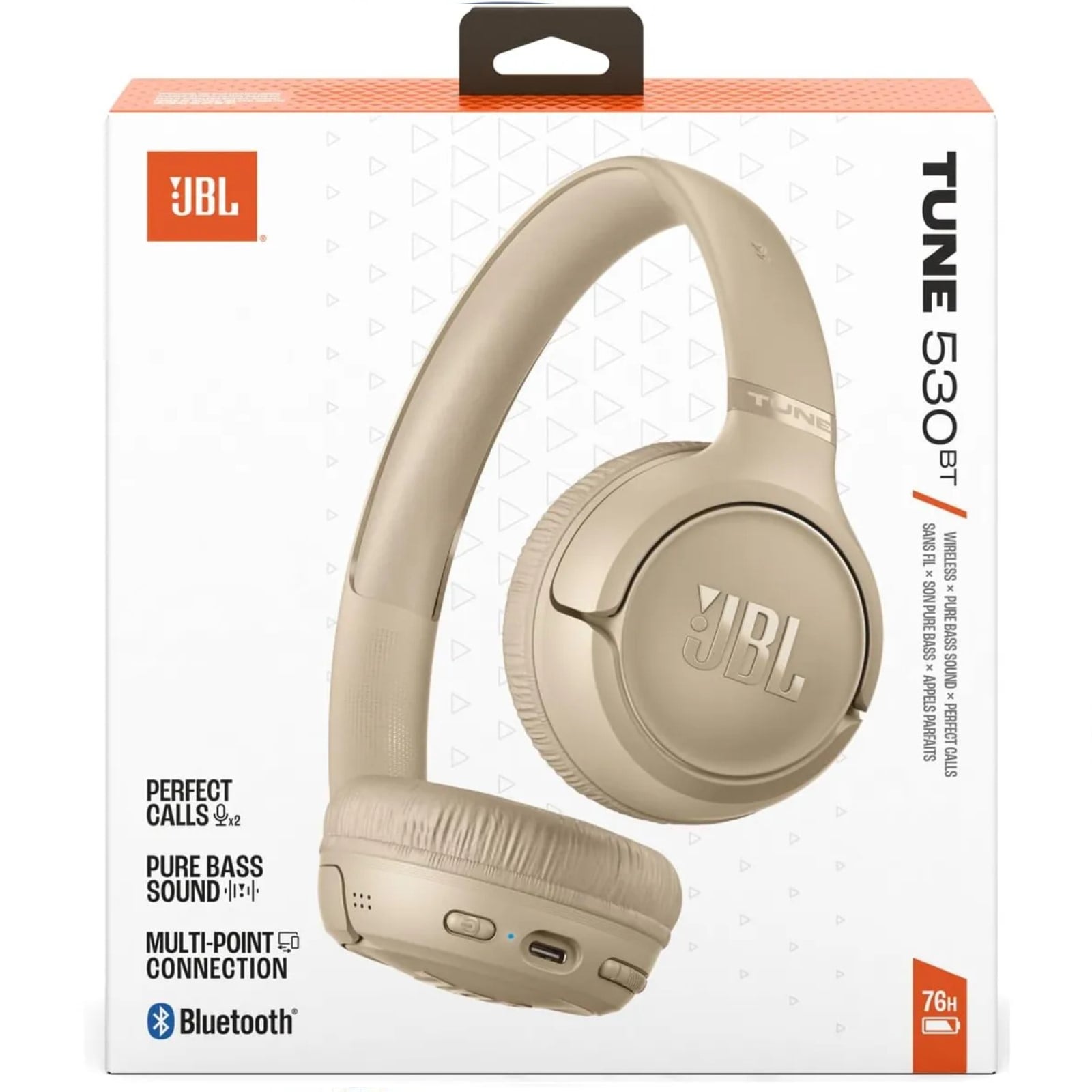 JBL TUNE 530BT WIRELESS ON-EAR BLUETOOTH HEADPHONES - BEIGE - 1