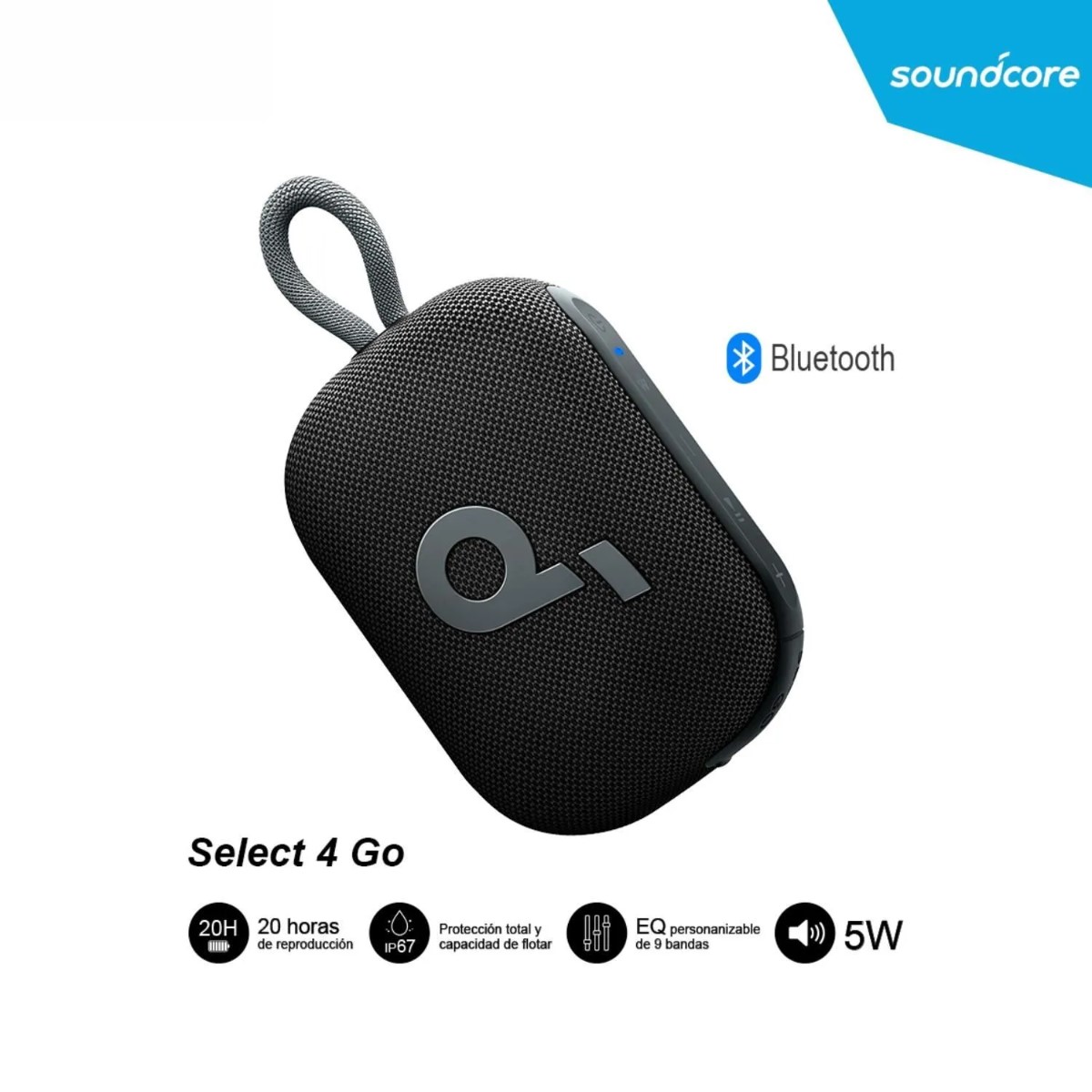 PARLANTE BLUETOOTH ANKER SOUNDCORE SELECT 4 GO A31X1011 NEGRO - 1