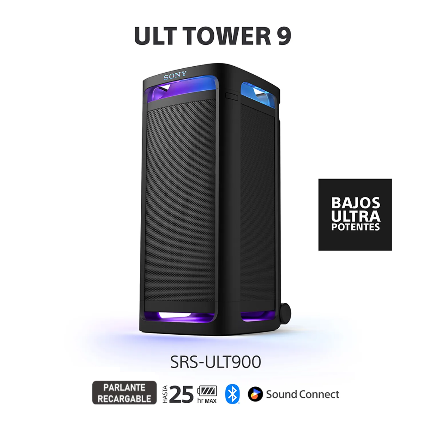 SONY PARLANTE BLUETOOTH SRS-ULT9 AC PARA FIESTAS ULT TOWER 9 AC NEGRO - 1