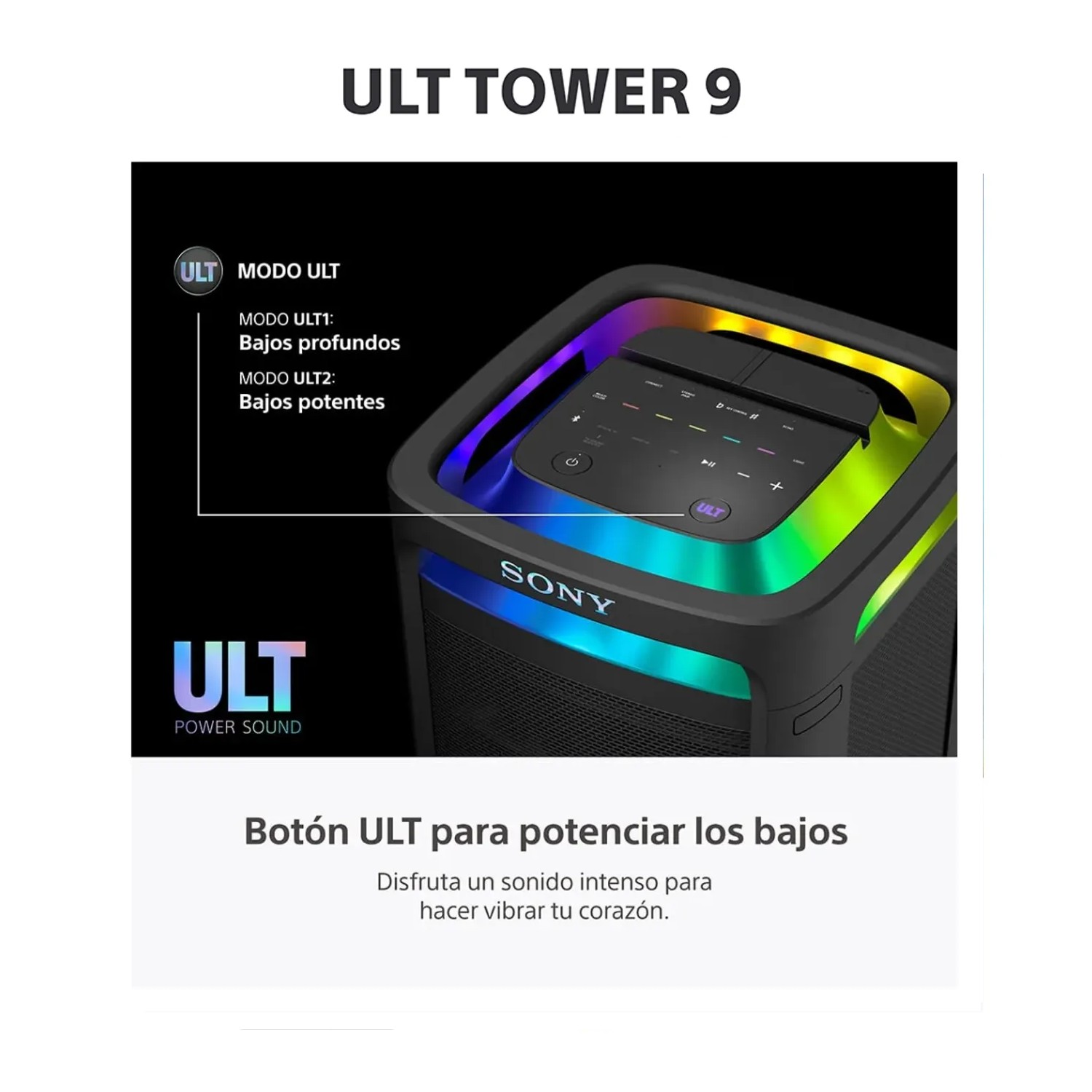 SONY PARLANTE BLUETOOTH SRS-ULT9 AC PARA FIESTAS ULT TOWER 9 AC NEGRO - 3