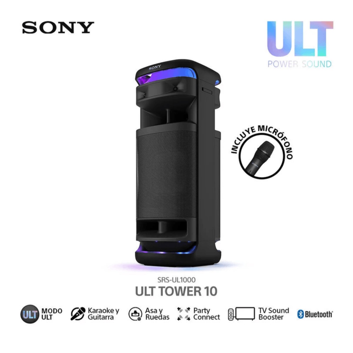 SONY PARLANTE BLUETOOTH SRS-ULT1000 PARA FIESTAS ULT TOWER 10 NEGRO - 1