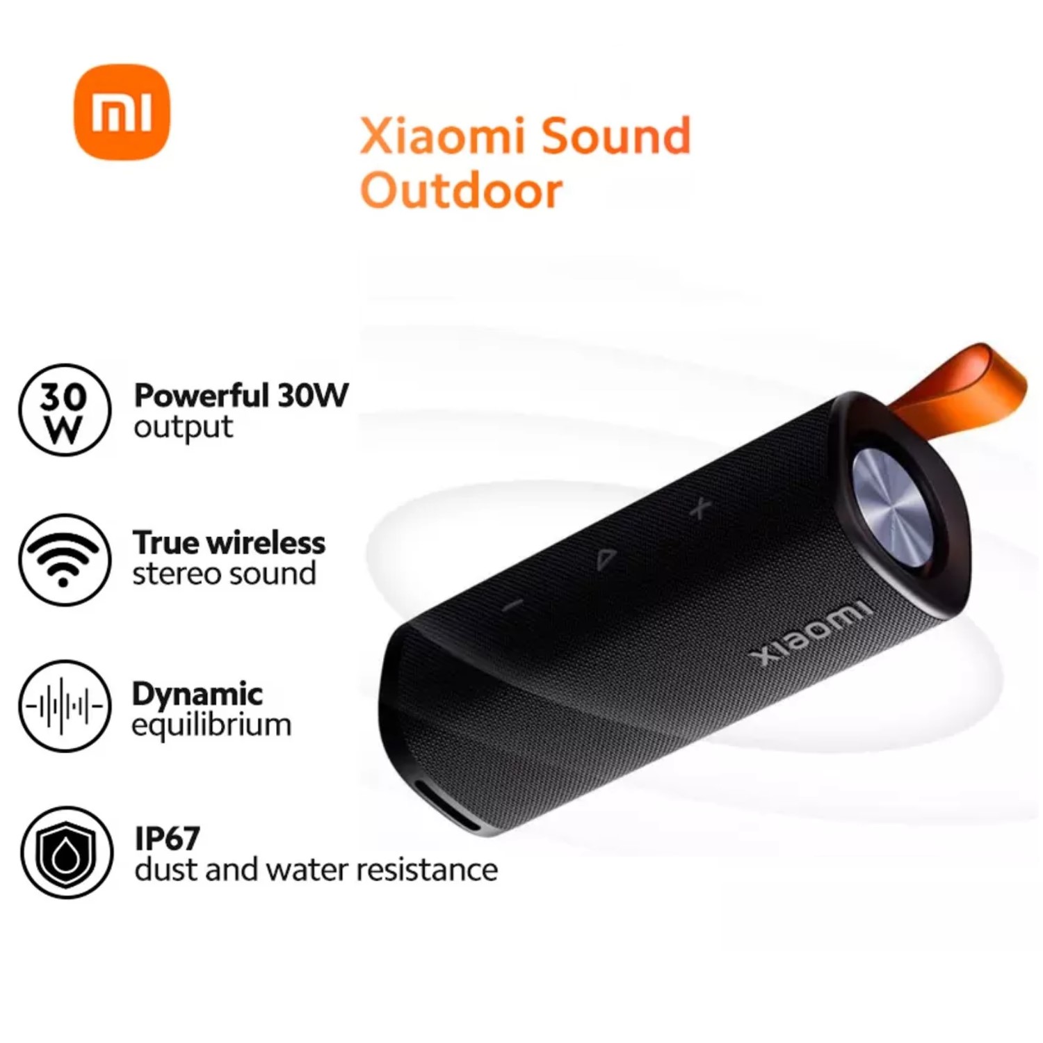 PARLANTE XIAOMI BLUETOOTH SOUND OUTDOOR 30W IP67 - NEGRO - 1
