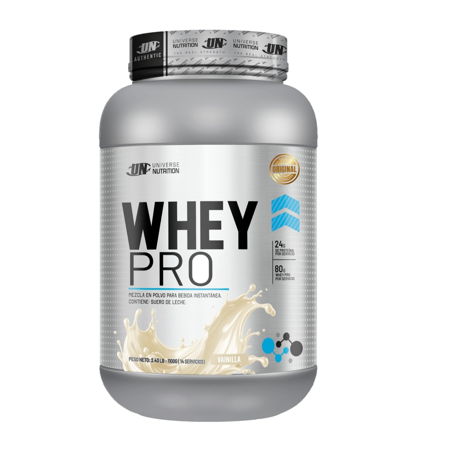 PROTEÍNA WHEY PRO 1 KG VAINILLA + SACHET QUEMAGRASA - 2
