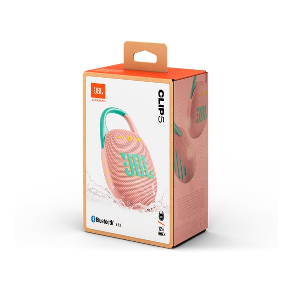 JBL CLIP 5 PARLANTE ROSADO PORTATIL ACUATICO IP67 EXTRA BASS - 1