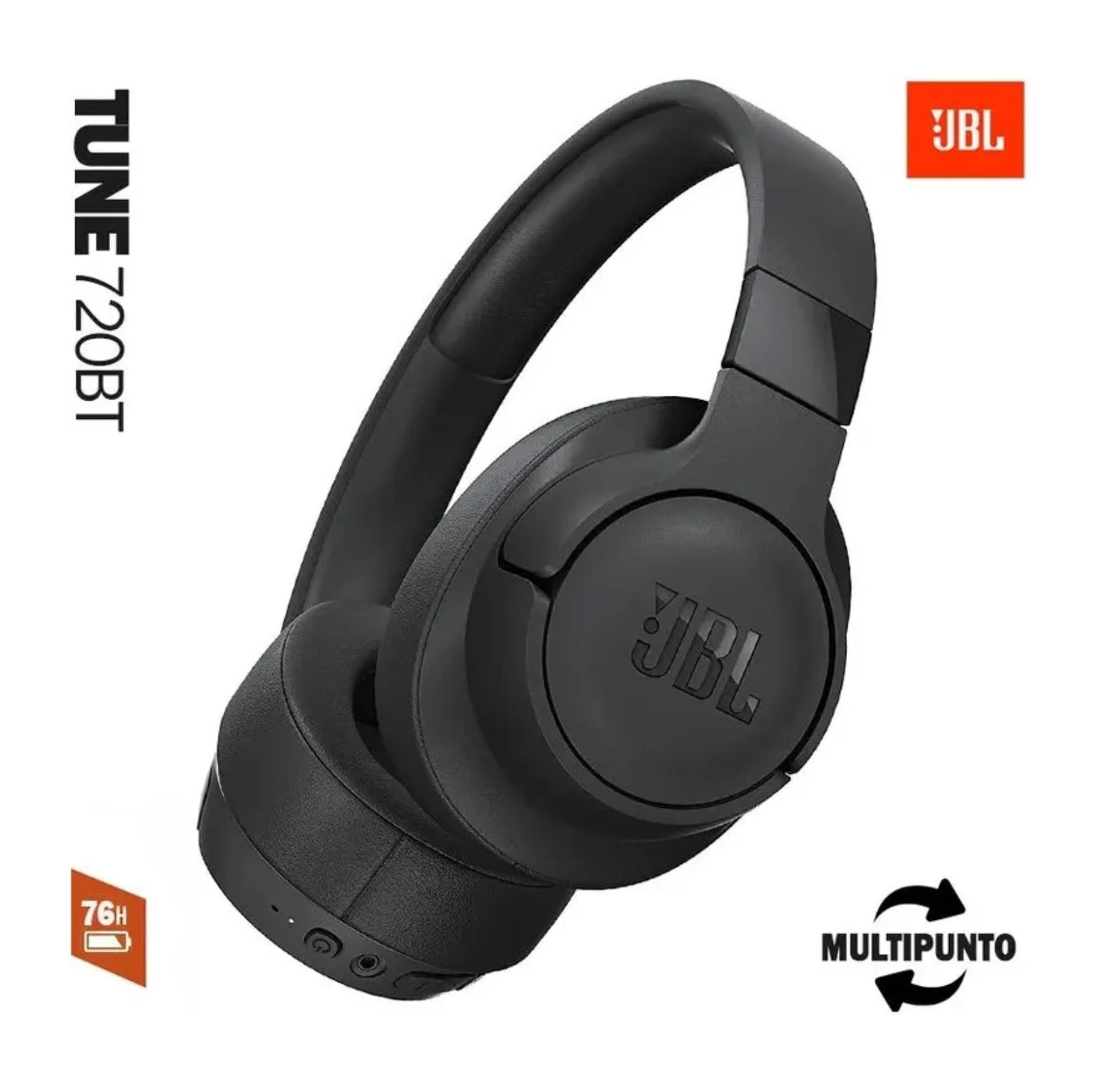 PACK JBL TUNE 720 BT  AUDIFONOS + PARLANTE JBL GRIP NEGRO - 2