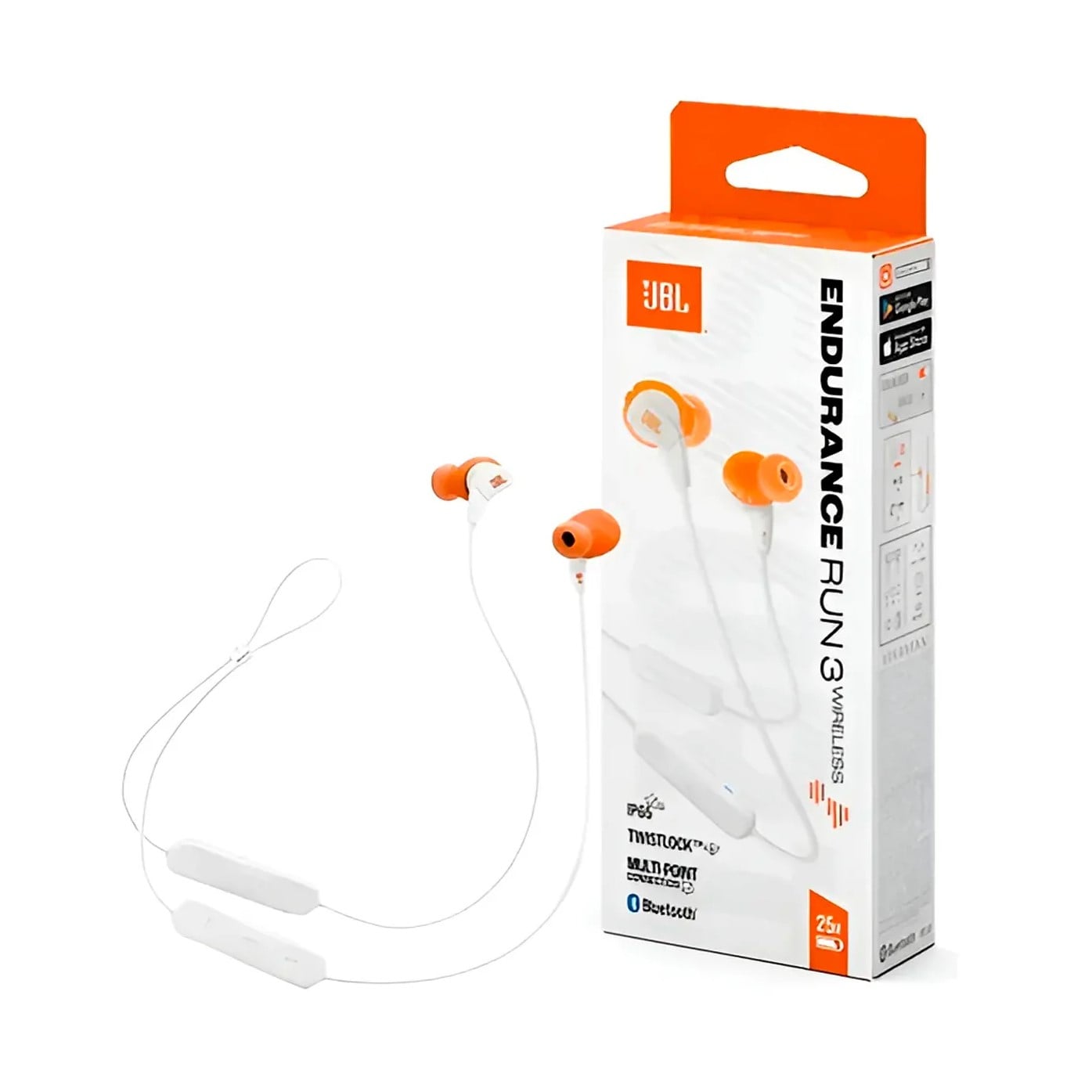 JBL ENDURANCE RUN 3 WIRELESS BLANCO - 1