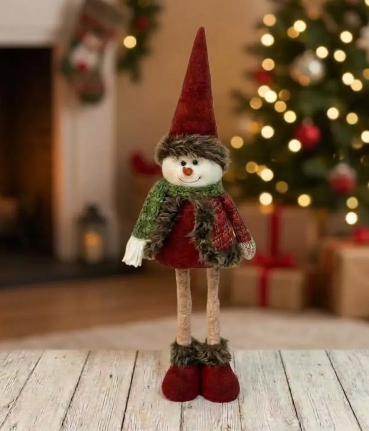 MUÑECO PATILARGA NAVIDAD DE 60CM  SNOWMAN - 1