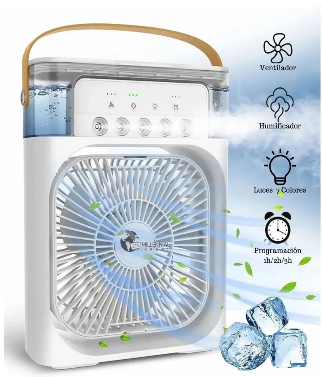 VENTILADOR ENFRIADOR Y AIRE ACONDICIONADO 2 EN 1 COLOR  ALEATORIO CON HUMIFICADOR - 1