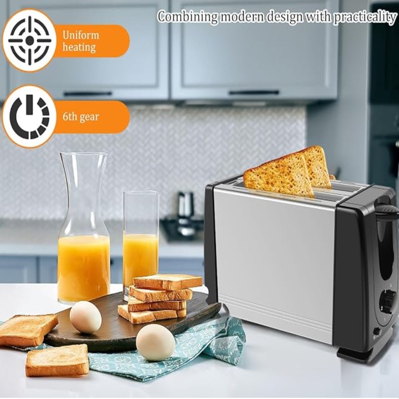 TOSTADORA ELECTRICA DE 2 RANURAS 650 W + 6 NIVELES DE TOSTADO - 1