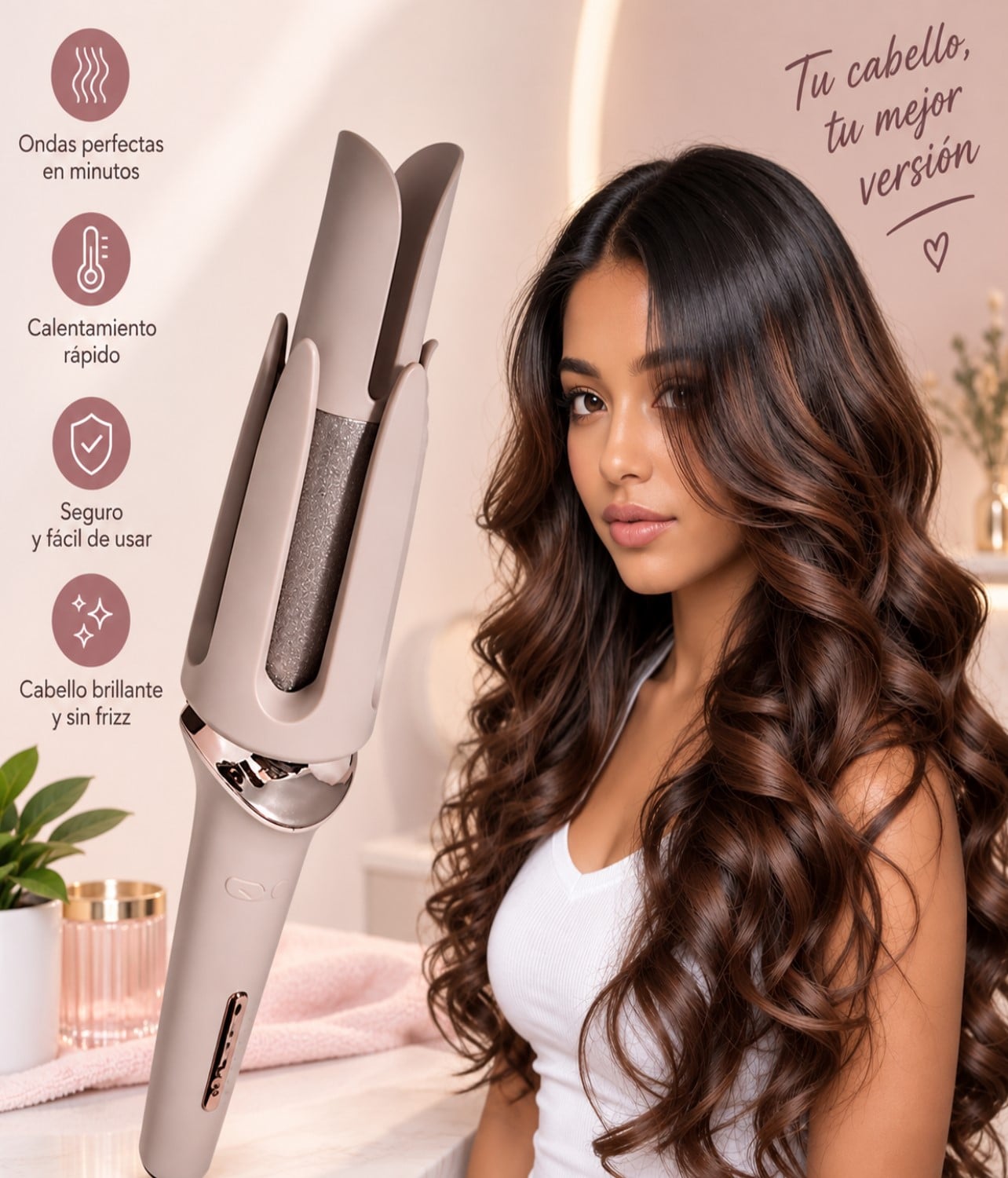 ONDULADOR RIZADOR PARA CABELLO AUTOMÁTICO HAIR CURLER - 1