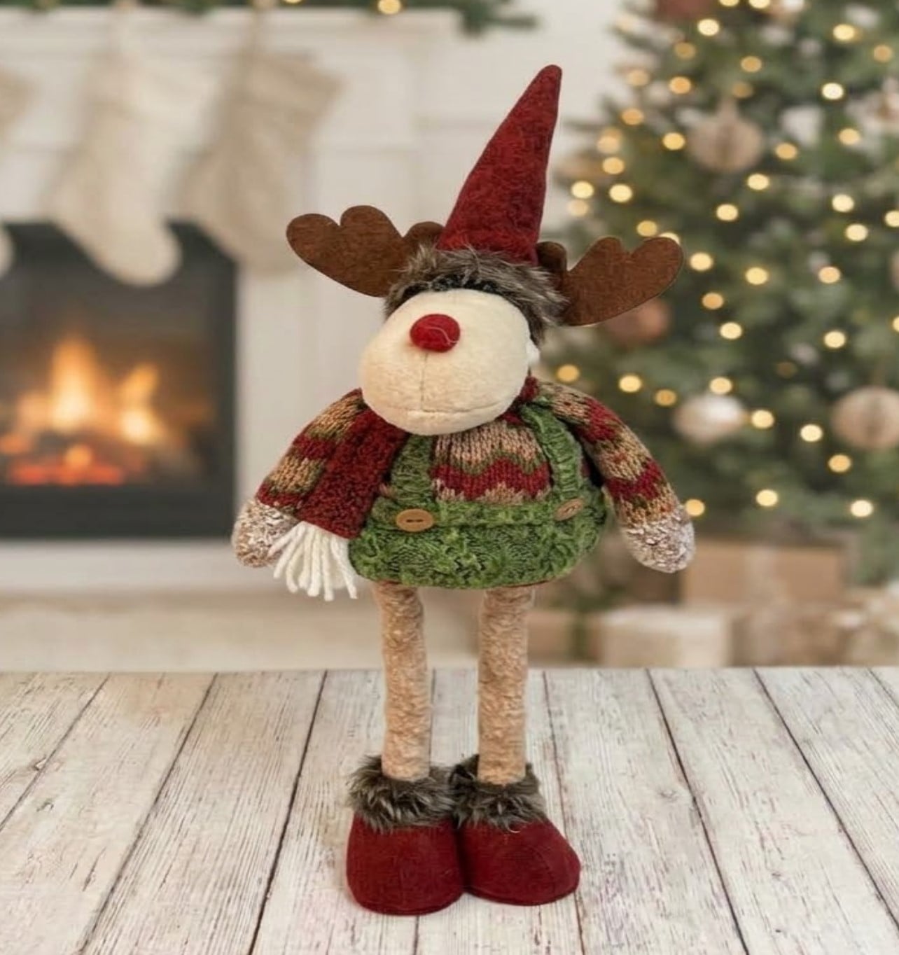 PACK X 3 MUÑECOS PATILARGA NAVIDAD DE 60CM PAPA NOEL , SNOWMAN Y RENO - 4